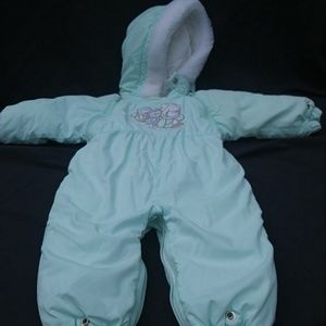 BRIGHT FUTURE BABY SNOW SUIT 18 MTHS MINT GREEN